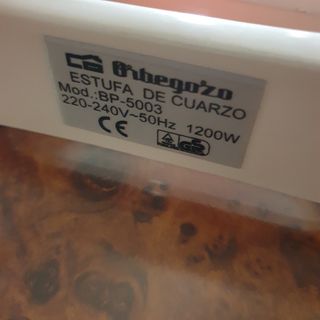 Estufa cuarzo Orbegozo - Calefactor