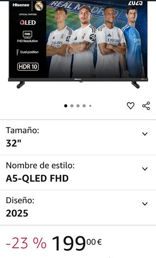 TV Hisense 32A5Q QLED 32" FHD