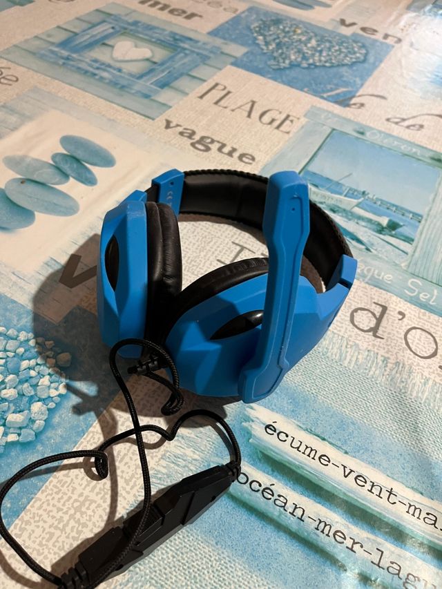 Cascos gaming azules