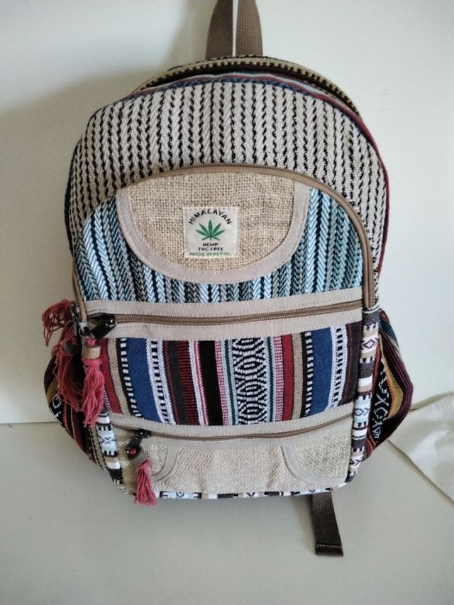 Mochila colorida estilo boho