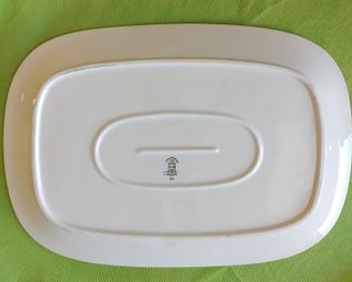 Piatto rettangolare ceramica foglia oro