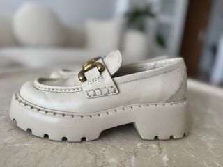 Zapatos náuticos beige plataforma