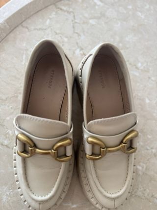 Zapatos náuticos beige plataforma