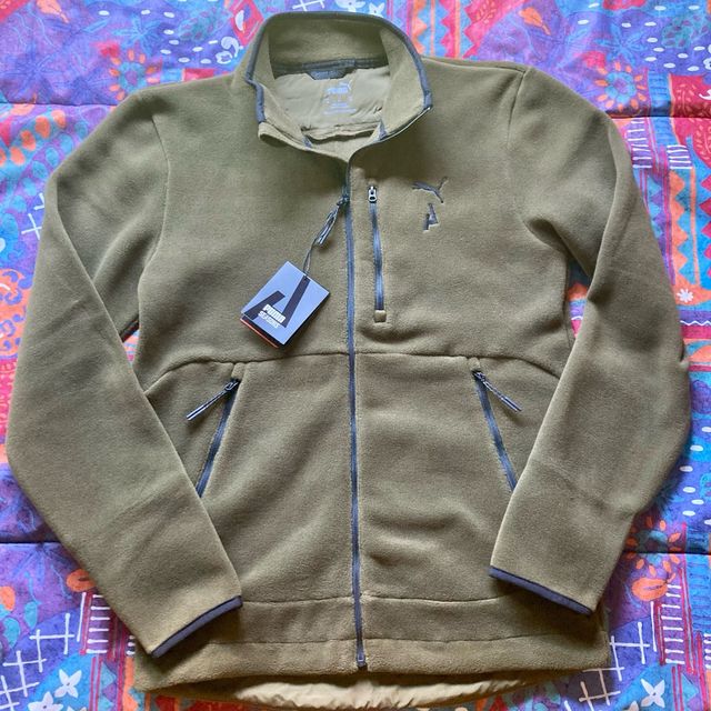 Forro Polar Puma Verde Oliva Talla S