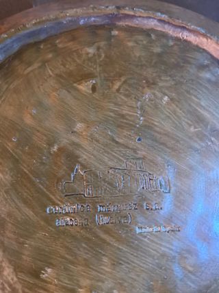 Plato antiguo terracota pintado a mano