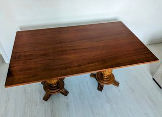 Tavolo da pranzo vintage allungabile in legno massello