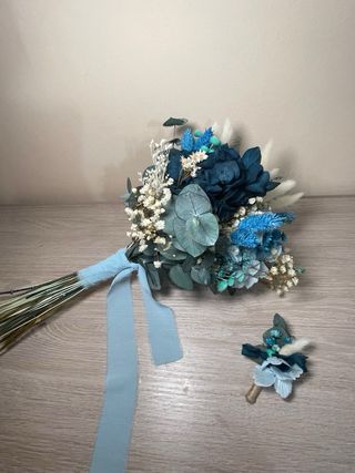 Ramo novia preservado y complementos