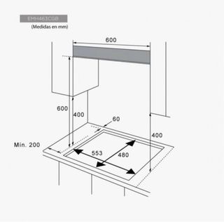 ¡OFERTA! Encimera gas 4 fuegos cristal