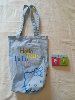 Bolso y cartera Hello Kitty azul