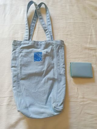Bolso y cartera Hello Kitty azul
