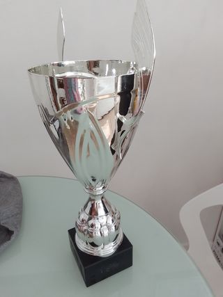 Coppa trofeo in colore  argento