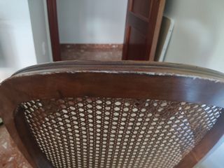 2 Sillones Isabelinos - Rattan y Madera
