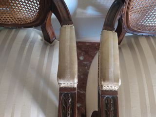 2 Sillones Isabelinos - Rattan y Madera