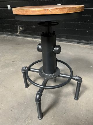 Taburete industrial madera-metal