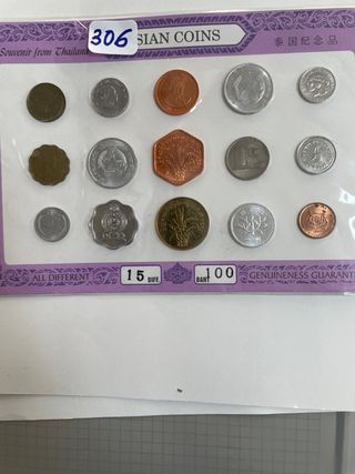 Monedas Tailandia - 15 piezas