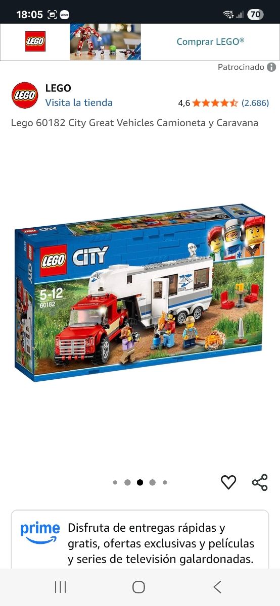 Lego City 60182: Camion e roulotte