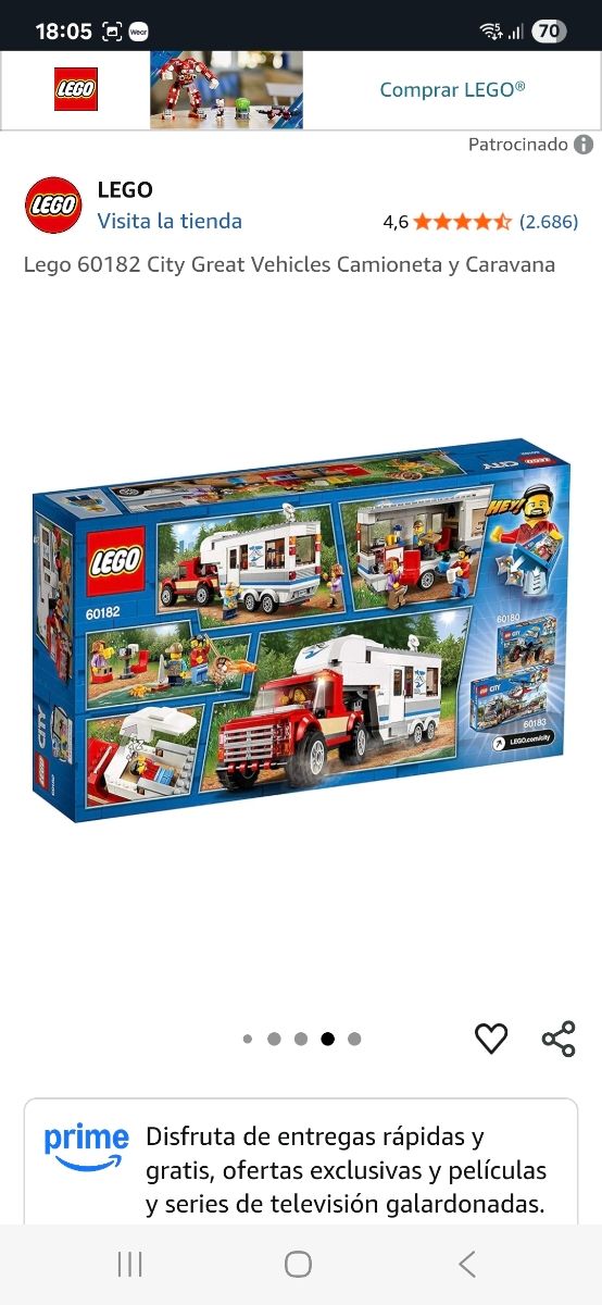 Lego City 60182: Camion e roulotte