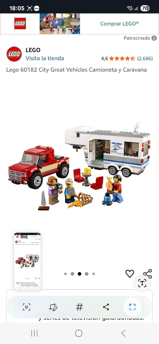 Lego City 60182: Camion e roulotte