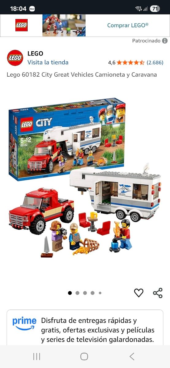 Lego City 60182: Camion e roulotte