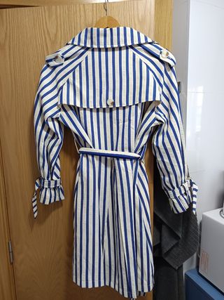 Gabardina rayas azul-blanco