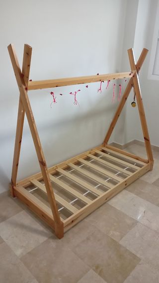 Cama Tipi + Colchón 100% Natural
