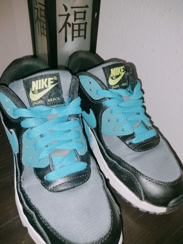 Nike Air Max 90  Zapatillas Grises y Azul Original