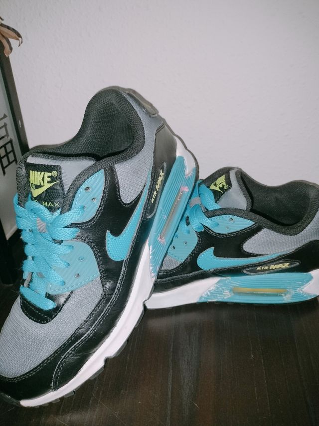 Nike Air Max 90  Zapatillas Grises y Azul Original