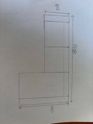 Sofá 3-4 plazas piel blanca chaise longue
