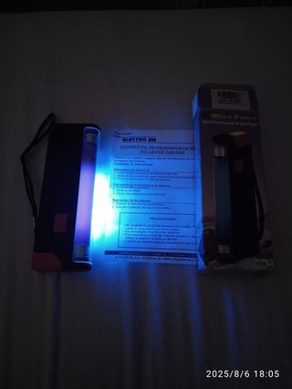  Linterna UV  Luz Negra Detector Billetes falsos 