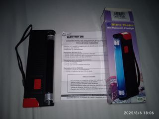  Linterna UV  Luz Negra Detector Billetes falsos 