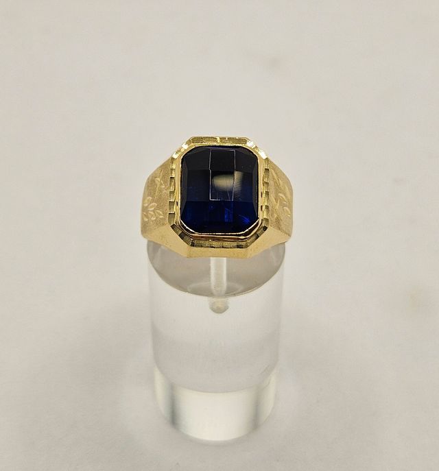 Anillo oro 18k azul 5.08gr T-23
