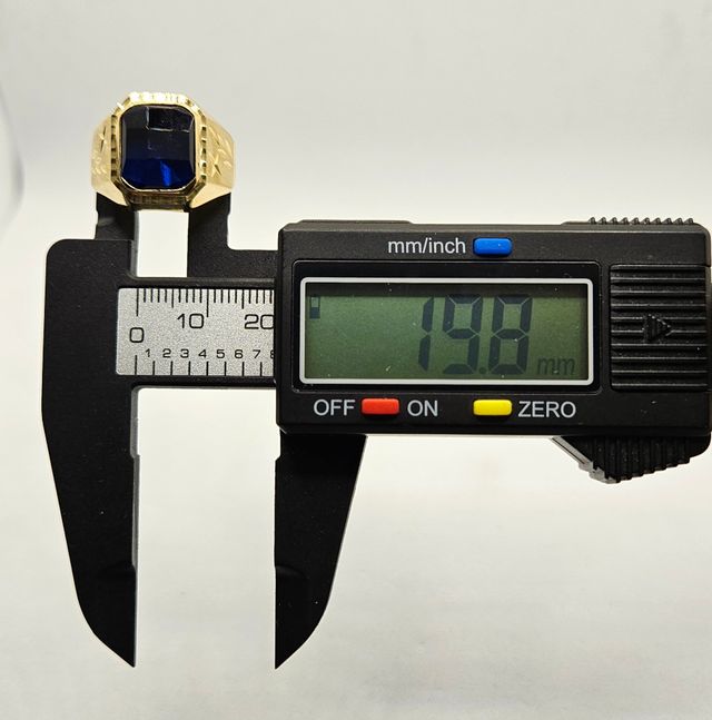 Anillo oro 18k azul 5.08gr T-23