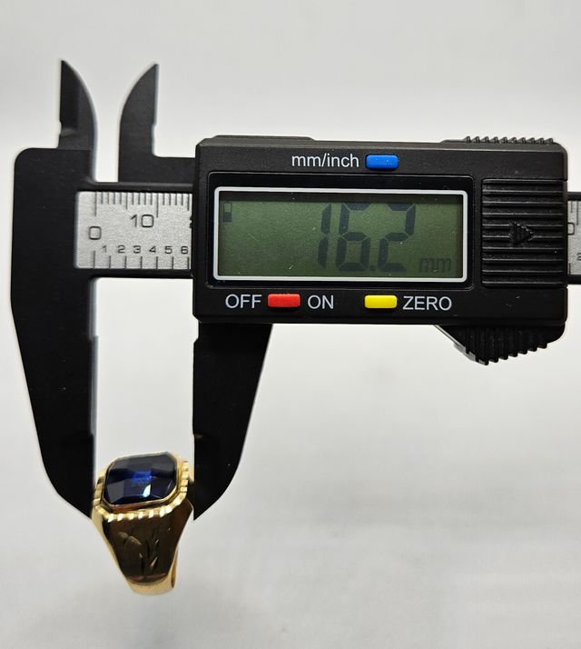 Anillo oro 18k azul 5.08gr T-23