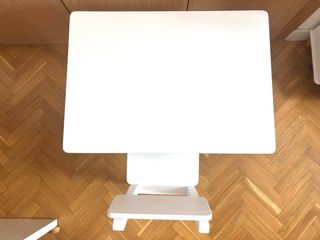 Mesa escritorio y silla infantil blanca de madera