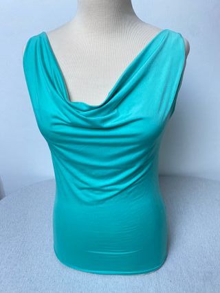 Canotta top CWK acquamarina made in Italy tg M