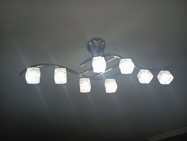 Lámpara techo 8 luces leds - Moderna .