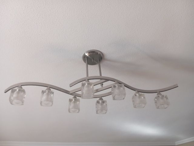 Lámpara techo 8 luces leds - Moderna .