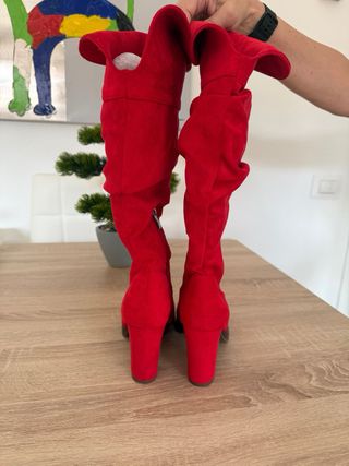 Botas altas rojas mujer - 36