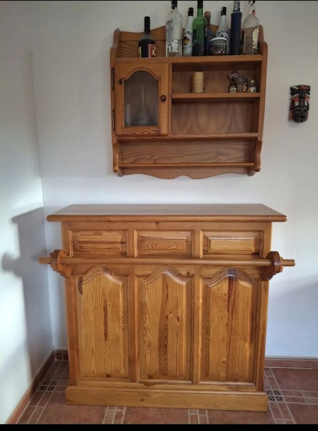 Barra bar madera maciza