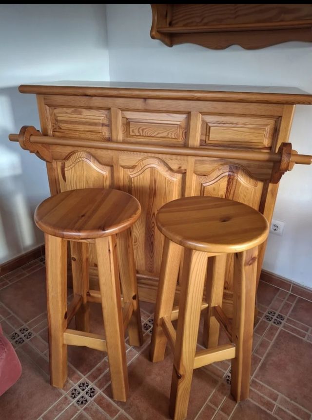 Barra bar madera maciza