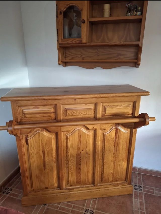 Barra bar madera maciza