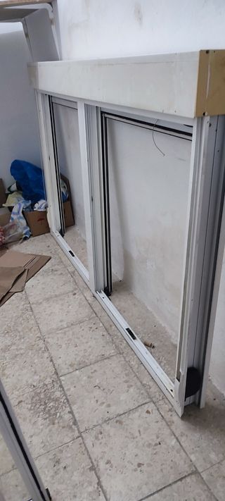 Cierre corredero aluminio 205x140 cristal climalit