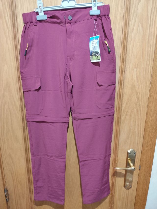 Pantalón montaña convertible morado talla S