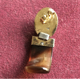 Pendientes Oro 14K Carey rojo. Siglo XIX