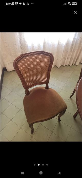 Mesa redonda + 6 sillas Comedor