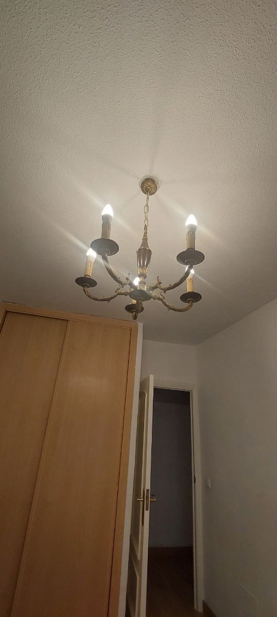 Lámpara bronce 5 brazos