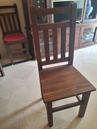 6 Sillas madera maciza