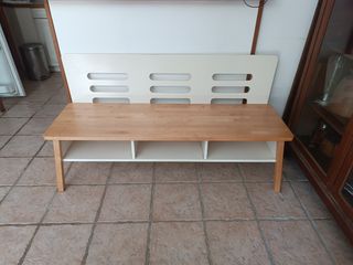 Banco de madera almacenaje