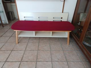 Banco de madera almacenaje