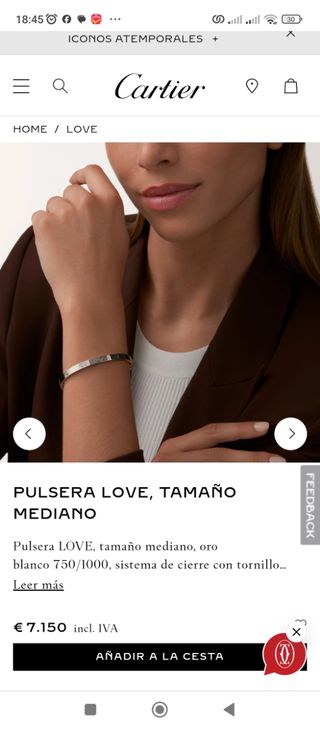 Pulsera Cartier Love Clásica